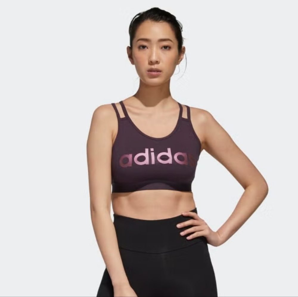 Adidas Purple Metallic Pink Sports Bra No Tag Size Small ?